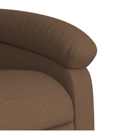 Fauteuil inclinable de massage électrique Marron Tissu