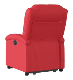 Fauteuil inclinable de massage électrique rouge similicuir