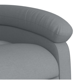 Fauteuil inclinable de massage électrique Gris clair Tissu