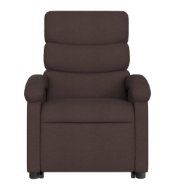 Fauteuil inclinable électrique marron foncé tissu