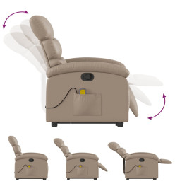 Fauteuil inclinable de massage Cappuccino Similicuir