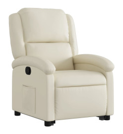 Fauteuil inclinable Crème Similicuir