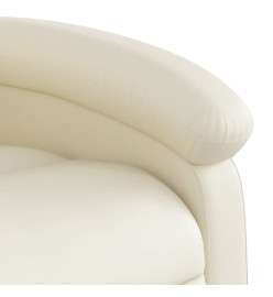 Fauteuil inclinable Crème Similicuir