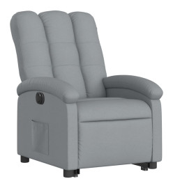 Fauteuil inclinable électrique gris clair tissu