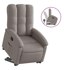 Fauteuil inclinable taupe tissu