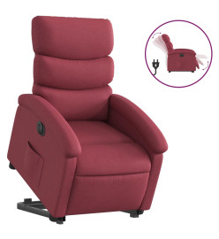 Fauteuil inclinable électrique rouge bordeaux tissu