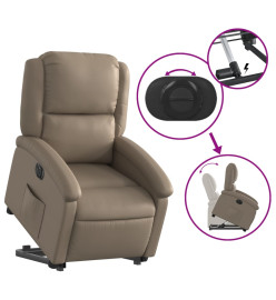 Fauteuil inclinable électrique cappuccino similicuir