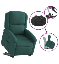 Fauteuil inclinable électrique vert foncé tissu