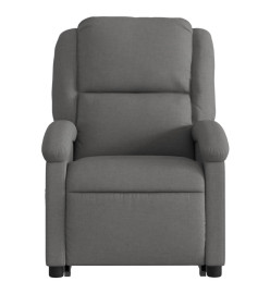 Fauteuil de massage inclinable Gris foncé Tissu