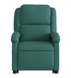 Fauteuil inclinable de massage Vert foncé Tissu