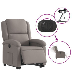 Fauteuil inclinable électrique taupe tissu