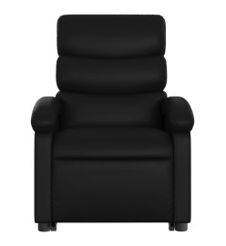 Fauteuil inclinable de massage Noir Similicuir