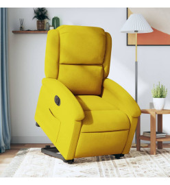 Fauteuil inclinable électrique jaune Velours