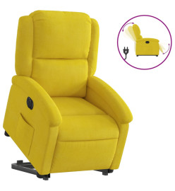 Fauteuil inclinable électrique jaune Velours