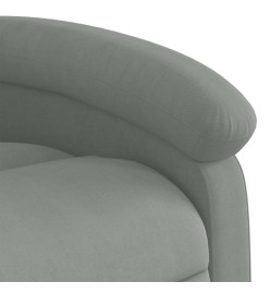 Fauteuil inclinable électrique gris clair velours