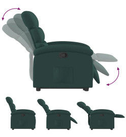 Fauteuil inclinable vert foncé tissu