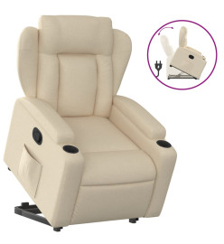 Fauteuil inclinable Crème Tissu