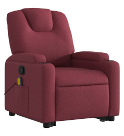 Fauteuil inclinable de massage Rouge bordeaux Tissu