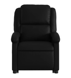 Fauteuil inclinable de massage Noir Similicuir