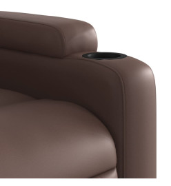 Fauteuil inclinable de massage Marron Similicuir