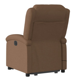 Fauteuil de massage inclinable Marron Tissu