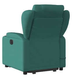 Fauteuil inclinable de massage Vert foncé Tissu