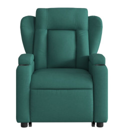 Fauteuil inclinable de massage Vert foncé Tissu