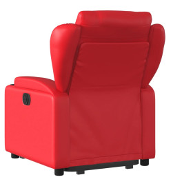 Fauteuil inclinable électrique rouge similicuir