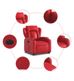 Fauteuil inclinable électrique rouge similicuir