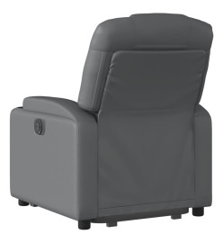 Fauteuil inclinable électrique gris similicuir