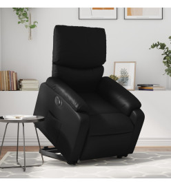 Fauteuil inclinable électrique noir similicuir