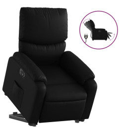 Fauteuil inclinable électrique noir similicuir