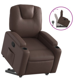 Fauteuil inclinable marron similicuir