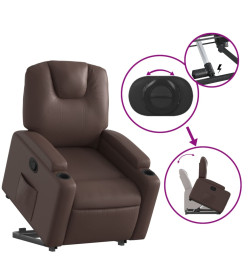 Fauteuil inclinable marron similicuir