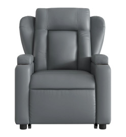 Fauteuil inclinable électrique gris similicuir