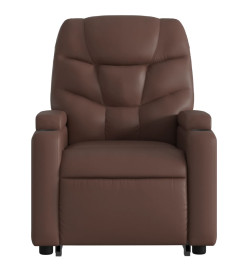 Fauteuil inclinable de massage Marron Similicuir