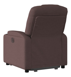 Fauteuil inclinable électrique marron foncé tissu