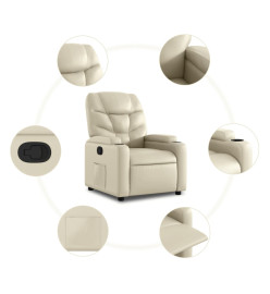 Fauteuil inclinable Crème Similicuir