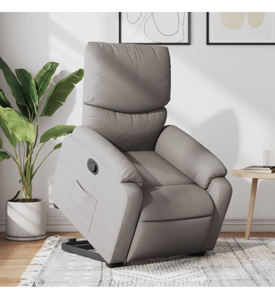 Fauteuil inclinable taupe tissu