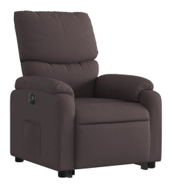 Fauteuil inclinable électrique marron foncé tissu