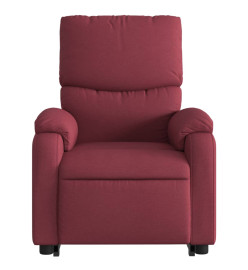 Fauteuil inclinable électrique rouge bordeaux tissu