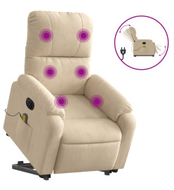 Fauteuil inclinable de massage électrique crème