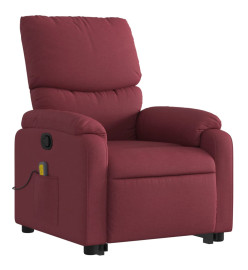 Fauteuil inclinable de massage Rouge bordeaux Tissu