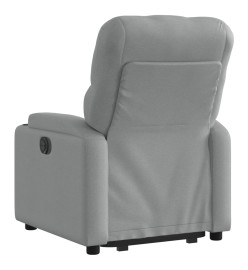 Fauteuil inclinable électrique gris clair tissu