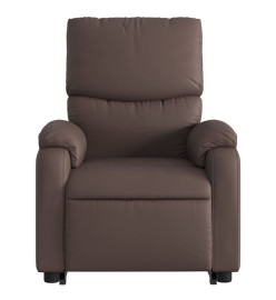 Fauteuil inclinable de massage électrique marron similicuir