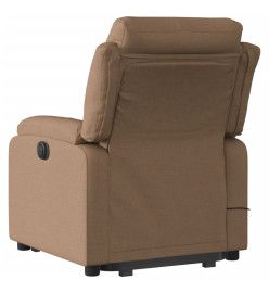 Fauteuil inclinable de massage électrique Marron Tissu