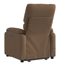 Fauteuil inclinable de massage électrique Marron Tissu