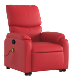 Fauteuil inclinable de massage Rouge Similicuir