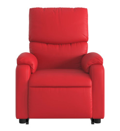 Fauteuil inclinable de massage Rouge Similicuir