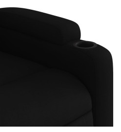 Fauteuil inclinable de massage électrique Noir Tissu